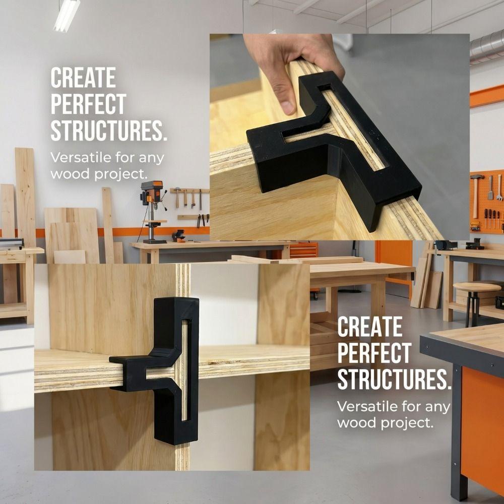 Thickened Wooden T-Shaped Bracket Easy Install Durable Fixing Support Quick Installation Tool-Free Furniture Bracket Furniture
