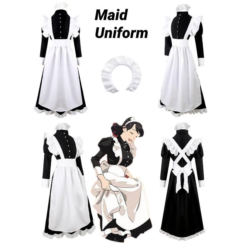 Cotton Blend Fabric Maid Costume Comfortable And Trendy Cosplay Outfit