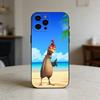 Funny Chicken Joe Surf     Phone Case For iPhone 17,16,15,14,13,12,11 Plus,Pro,Max,Mini Silicone Black Soft Cover