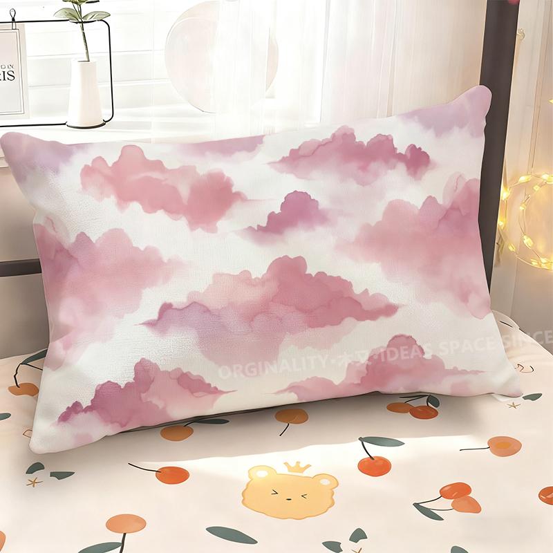 Pink Clouds Pillowcase Design Suitable For Sofa Bedroom Car Pillow Cover Cushion Rectangular Back Cushion