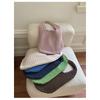 Einfache gestrickte Umhängetasche für Damen Unifarbene Häkeltasche Weiche gewebte Handtasche Lässige Tasche für den täglichen Weg