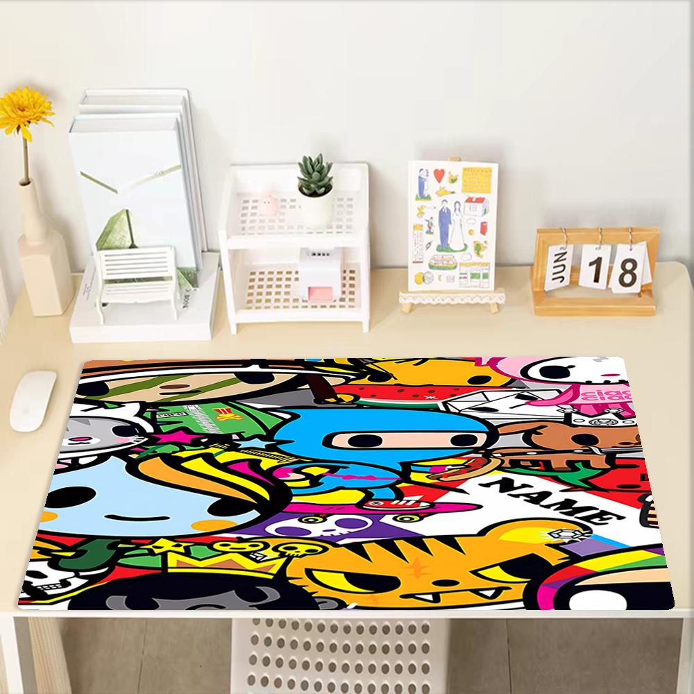 Custom Name Tokidoki Theme Mouse Pad, Non Slip Rubber Base, Multifunctional Office & Home Decor, Perfect for Workspace Personalization.