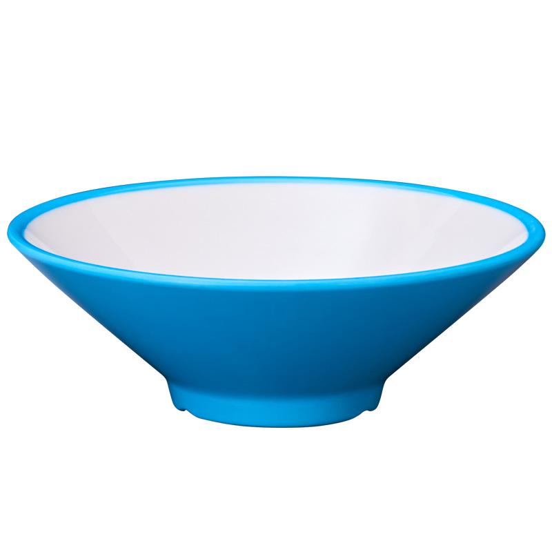 Double-Eared Melamine Noodle Bowl - Imitation Porcelain, Thickened for Commercial Use, Ideal for Restaurants, Special Soup or Mixing Dishes.