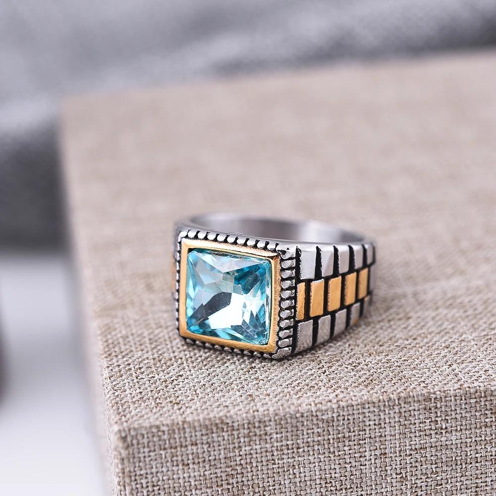 Men's 316LStainless Steel High Quality Onyx Rings Classic Trend Jewelry