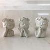 Geometric 3D Wreath Girl Gypsum Silicone Molds Storage Box Mold for Making Succulent Plant Pot Flower Pot Pen Holder