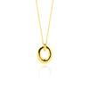 Shertz Bold Donut Pendant Ring Necklace (24k Gold Plated)