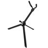 Portable Foldable Saxophone Stand Adjustable Height Metal Construction with Carrying Bag for Secure Storage & Travel