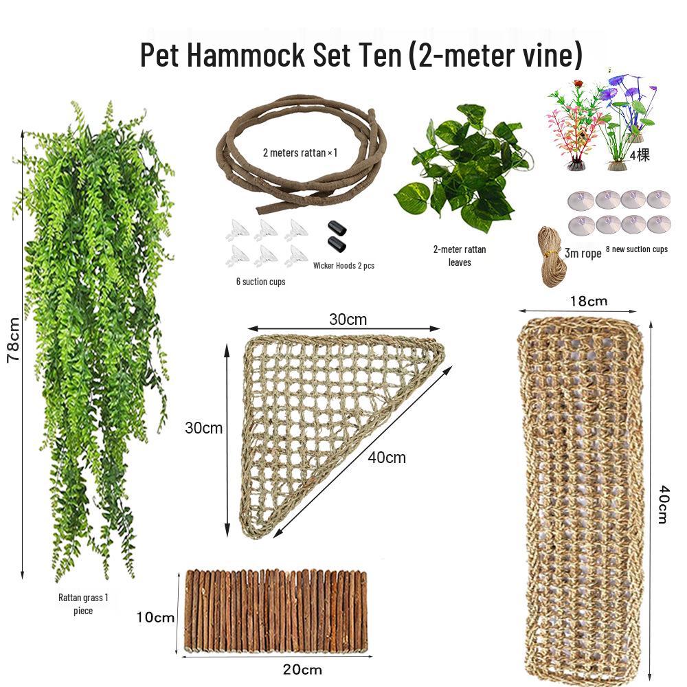 Reptile Habitat Decor: Simulation Vine with Lizard, Chameleon, Snake & Gecko Climbing Features