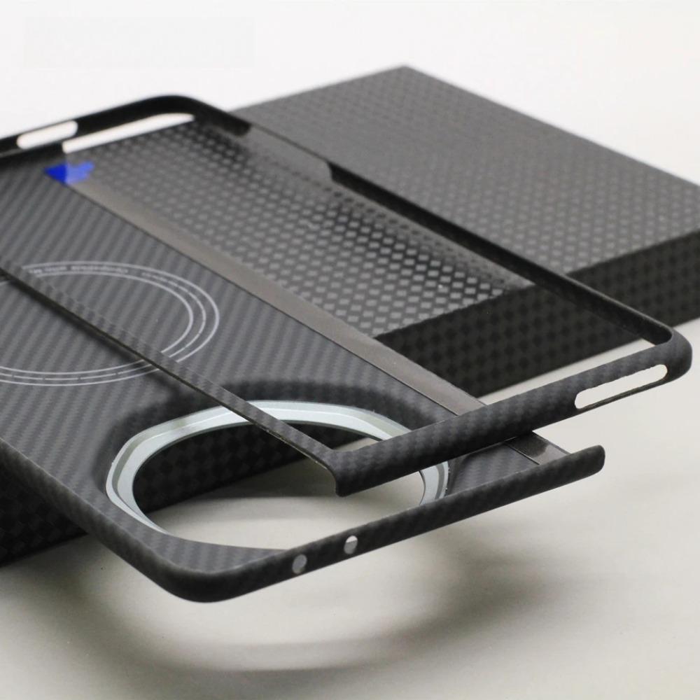 600D Matte Hard Carbon Fiber Magnetic Phone Case for Honor MagicV3 Foldable Magsafe Wireless Charging Back Cover Aramid Fiber Shockproof Protect Shell