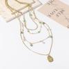 Multi-layer necklace · Stylish simple accessories, good luck stone pendant, multi-layer necklace