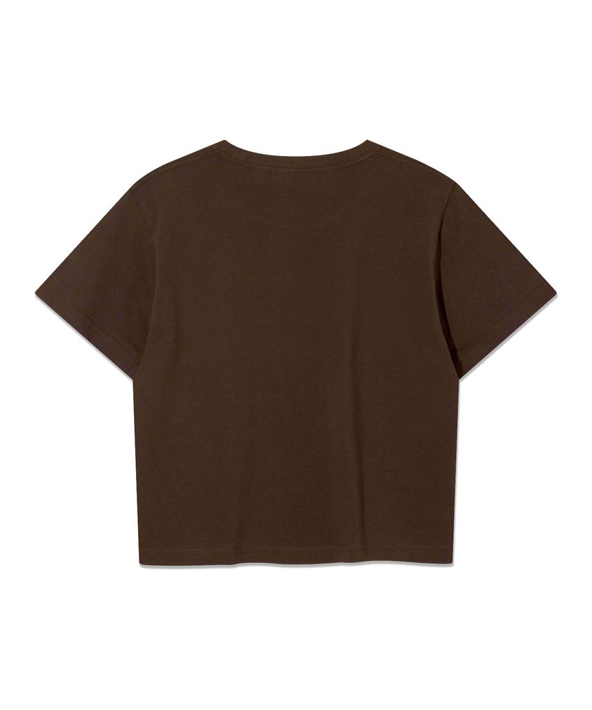 LEE Women Big Twitch Logo T-Shirt Brown