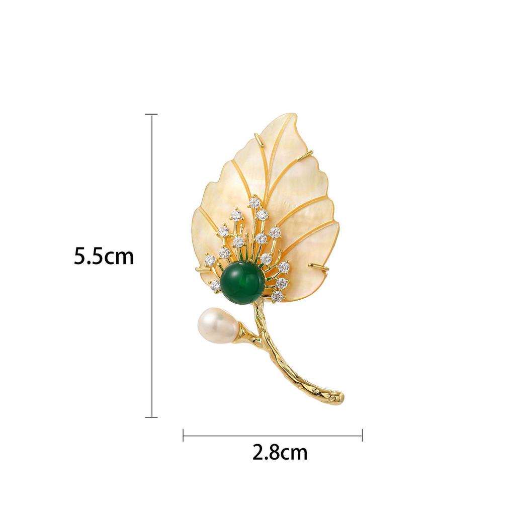 Snowflake & Butterfly Zircon Brooch with Freshwater Pearl for Women's Korean Style Suit Coat