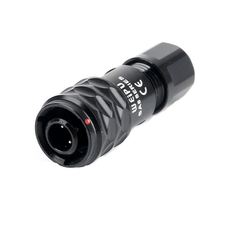 WEIPU SA6 SA610/P+SA611/S Waterproof Automotive Electric In-line Cable Connector  2Pin 3 4 5Pin For Medical Precision Instrument