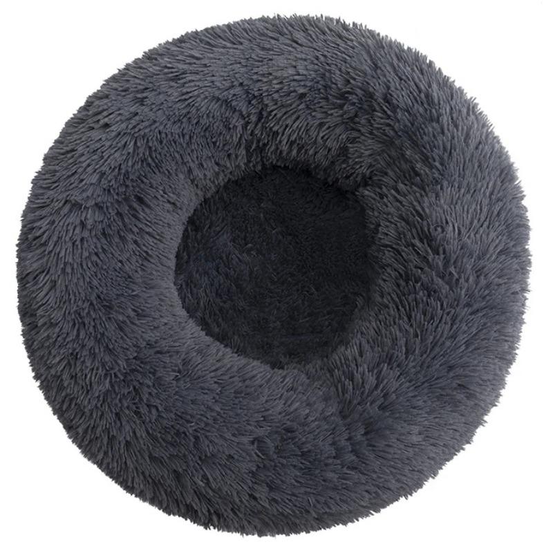 Round Pet Bed for Large Dog Bed Donut Long Plush Cat Bed for Medium Dog House Winter Warm Sleeping Pet Kennel Removable Dog Sofa
