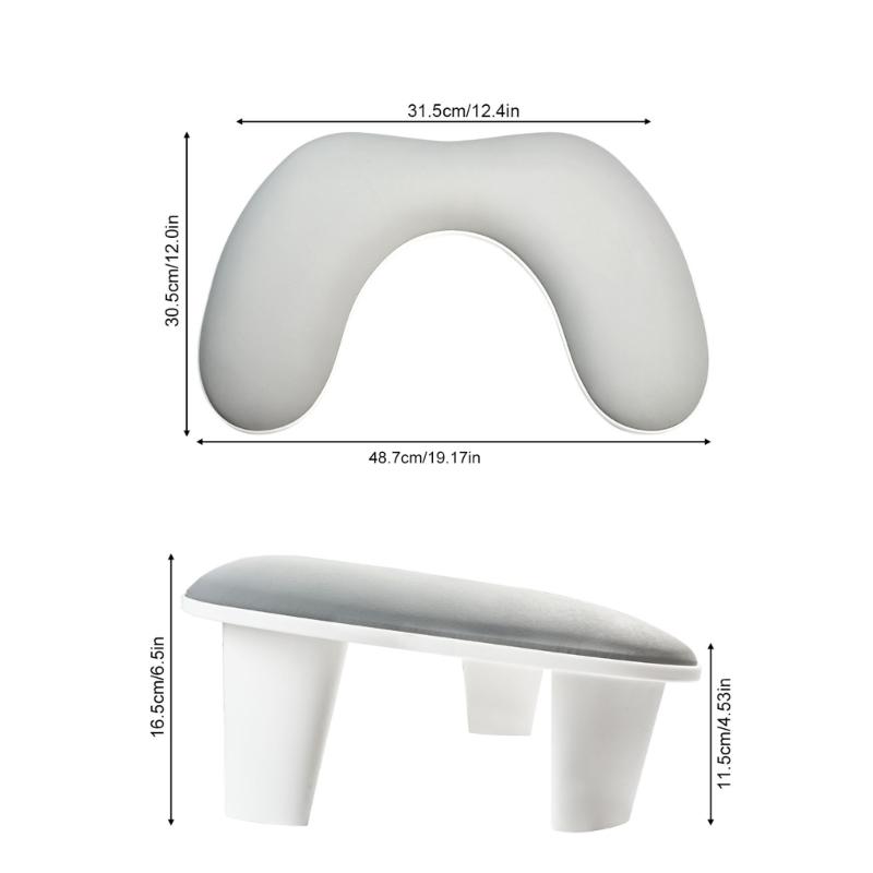 Lightweight Manicure Hand Support Armrest Pillow Slanted Wrist Rest Durability PU Material Easy Cleaning for Nail Work
