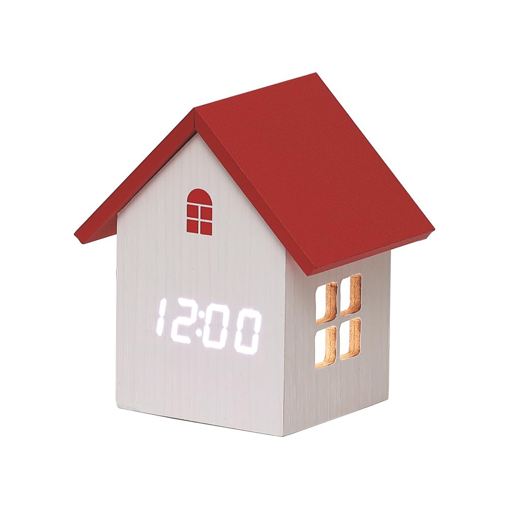 

and nostalgic clock lamp by GLIM HOUSE Gentle, warm, house-shaped (RED) #25155