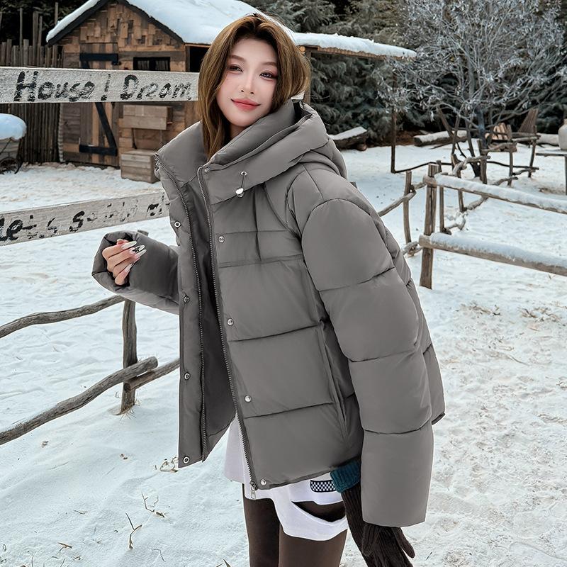 New Winter Cotton Coat Hooded Versatile and Loose Korean Cotton Coat Fashionable Warm Bread Coat Women's Jacket
