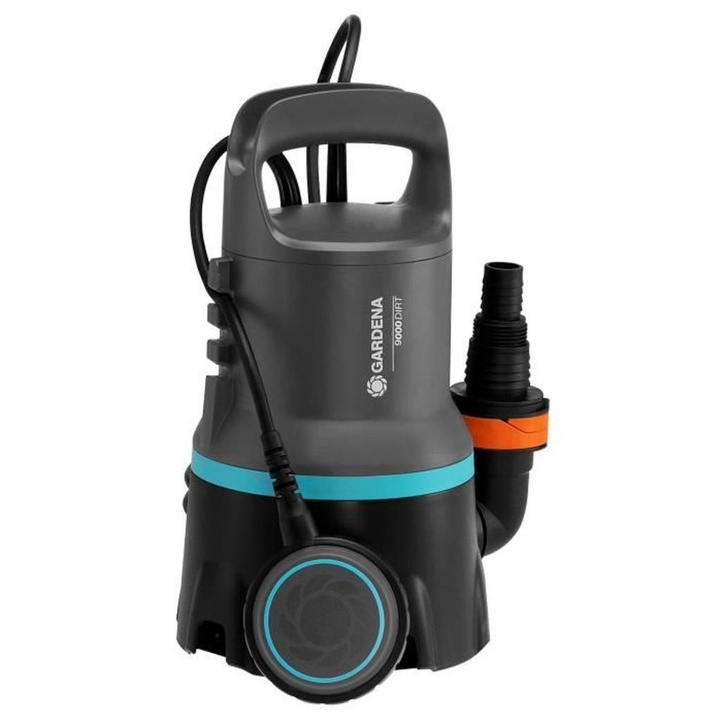 GARDENA Pompe d'évacuation eaux chargées 9000 – 300W – Débit max 9000l/h & pression max 0.6bar – Extension garantie 5 ans (9040-20)
