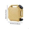Water Container with Faucet Camping Storage Carrier Jug for Fishing RV Black