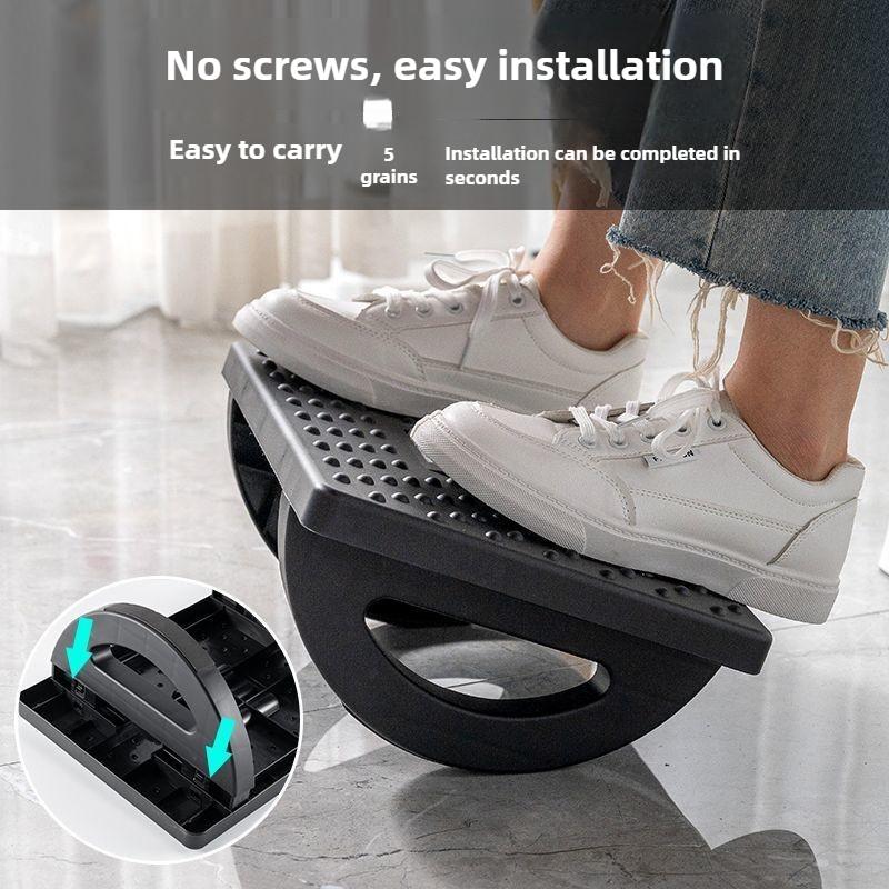 Multi functional foot massage foot pedal under the table, anti warping cross legged footstool, relaxing rocking leg stool