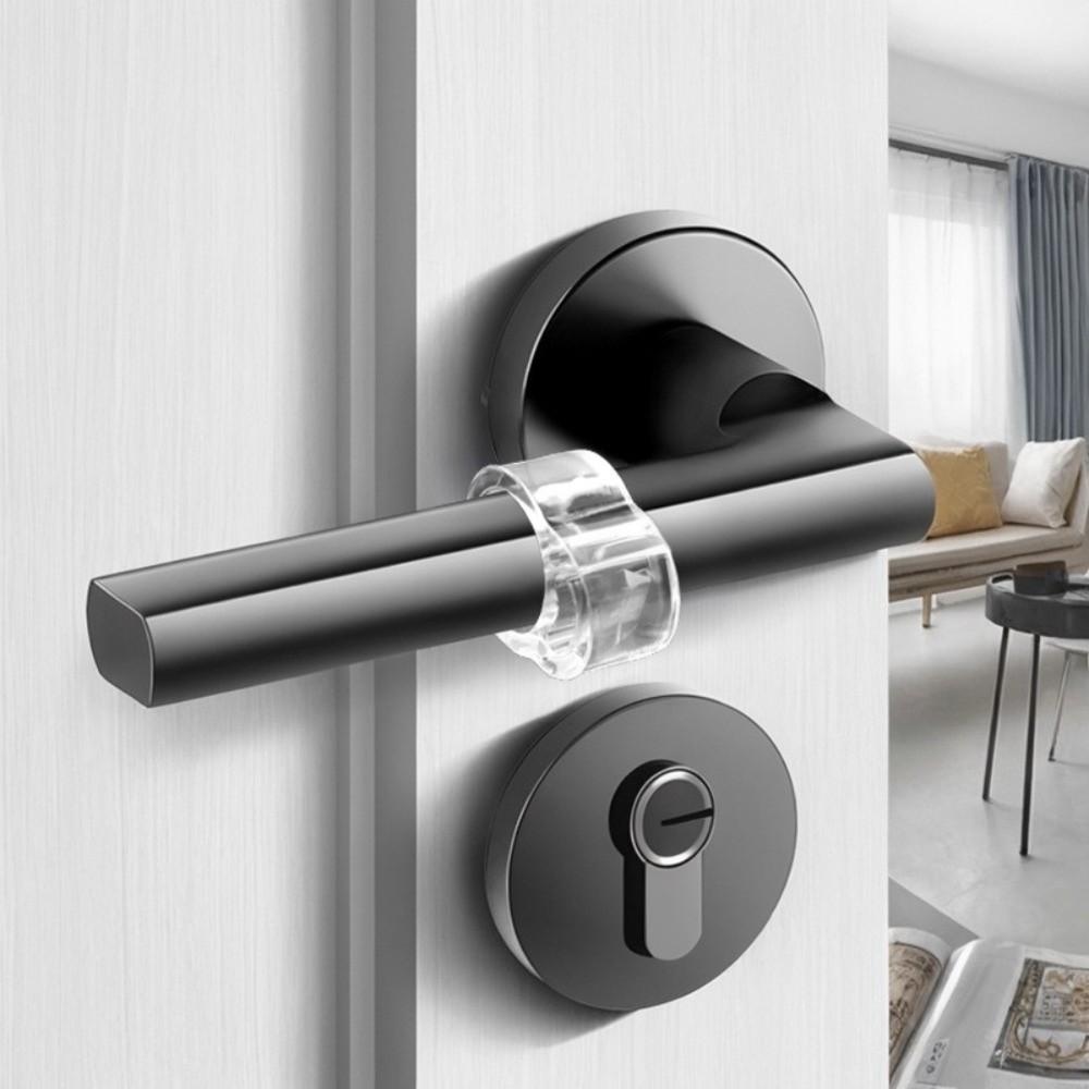 1pc PVC Door Stopper Clear Windproof Door Stop Multi-Compartment Door Handle Bumper  Home Office