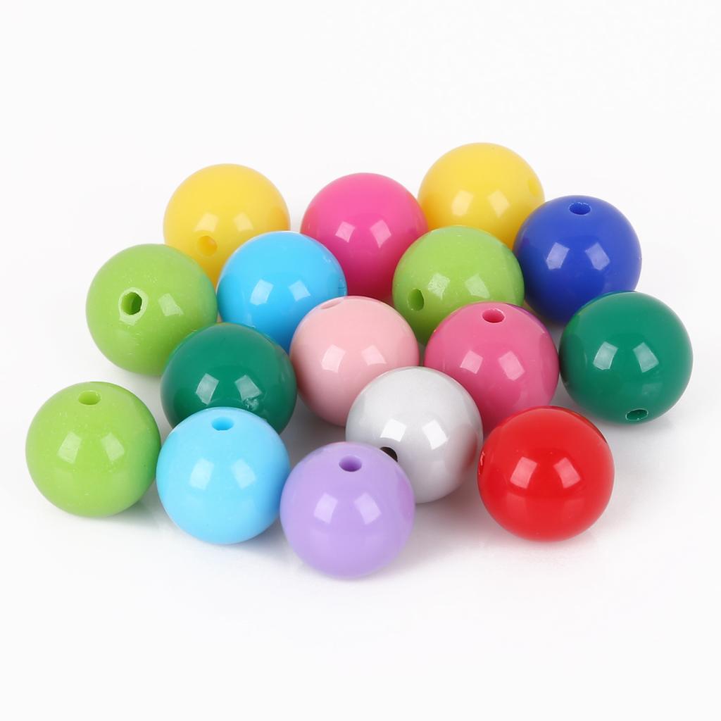 Candy Farbe Kunststoff Acryl Perlen 6/8/10/12/14/16mm DIY Lose Spacer runde Kugel Perle Für Schmuck Mak