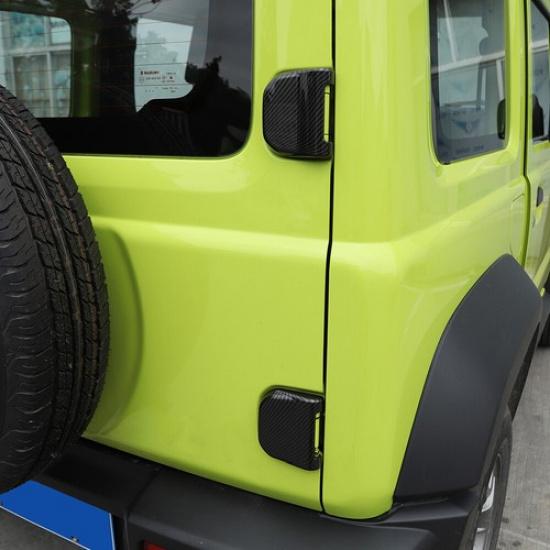 Kohlefaser Heckklappe Tür Scharnier Abdeckung Verkleidung Dekoration für Suzuki Jimny +