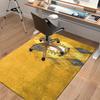 1pc Office Carpet Chair Mats Hufflepuff Hogwarts Crest Perfect for Office Chairs, Living Rooms, Or Bedrooms,Polyester Carpet.HDT037