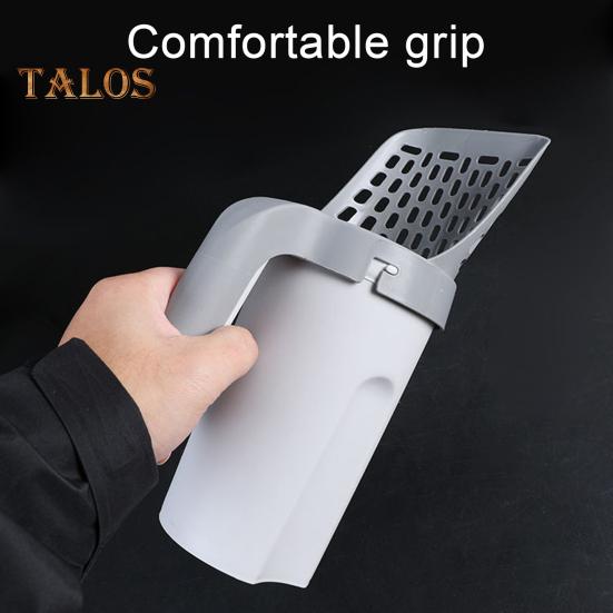 Cat Litter Scoop Portable Cat Litter Scoop Holder with Trash Container Cat Poop Sifting Shovel with Waste Bags for Indoor Cats