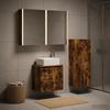 Bathroom Furniture Set 4 pcs Smoked Oak