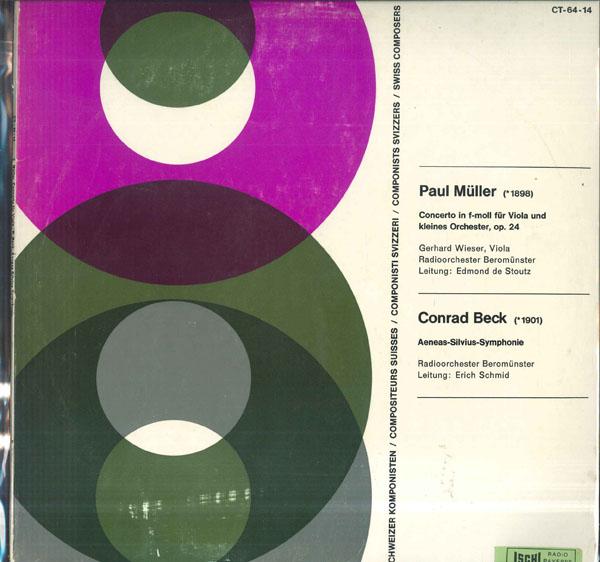

LP Record GERHARD WIESER EDMOND DE STOUTZ E Paul Muller Concerto In Fmoll Fur CT6414 COMMUNAUTE DE T Switzerlan Classical Used