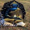1PC Buddha Lotus Automatic Open/Close Umbrella with Windproof, 8-Rib Sturdy Canopy, Durable Ribs, Fashionable Design, Outdoor Accessory, Fun Prin, Hol