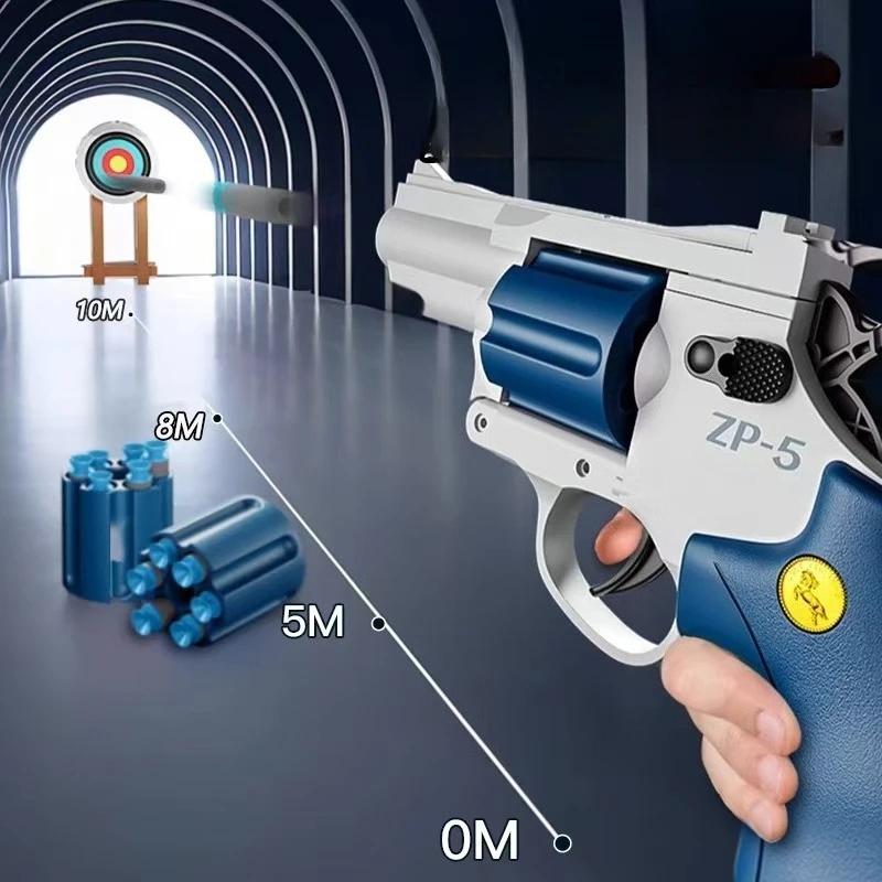 Manual ZP5 Toy Pistol Gun for Kids Outdoor Fun Shooting Game EVA Soft Dart Bullet Launcher Toy Gun for Children's Birthday Gift