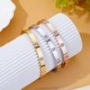 Non-fading Stainless Steel Cubic Zirconia Bracelet for Women Men Couple Holiday Gift Party Everyday Fashion Jewelry