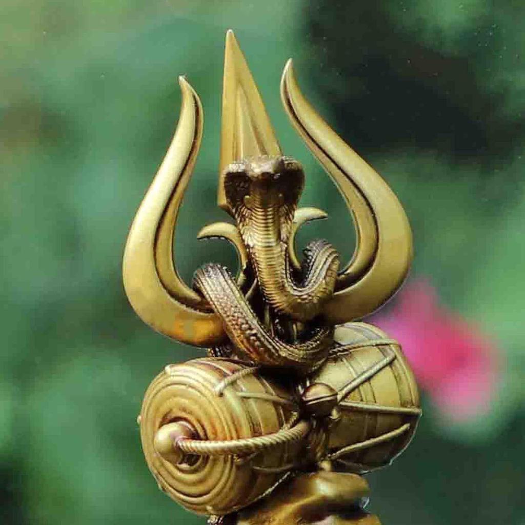 Artarium Shiv Trishul Idol Sacred Trident of Mahadev for Worship Compact Divine Showpiece