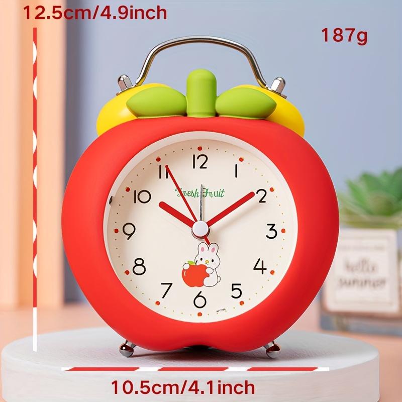 

Будильник для спальни в форме яблока: Стильное дополнение для вашего офиса, рабочего стола, гостиной или комнаты в общежитии. Тихая работа обеспечивает спокойный отдых или чтение. красный