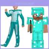 Armadura Steve Minecraft Infantil Fantasia Cosplay Macacão Para Meninos E Meninas Perfeito Para Halloween E Eventos De Fantasia