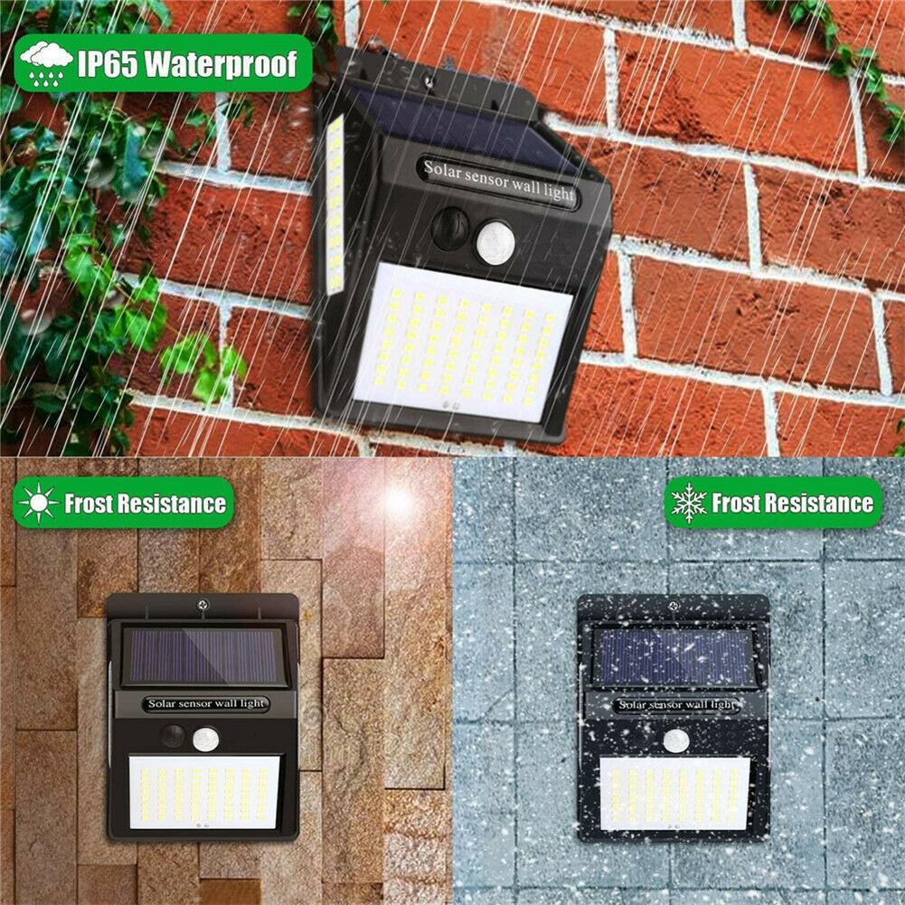 100 Led Solar Power Wall Light Pir Motion Sensor Security Outdoor Garden Wall Lamp
