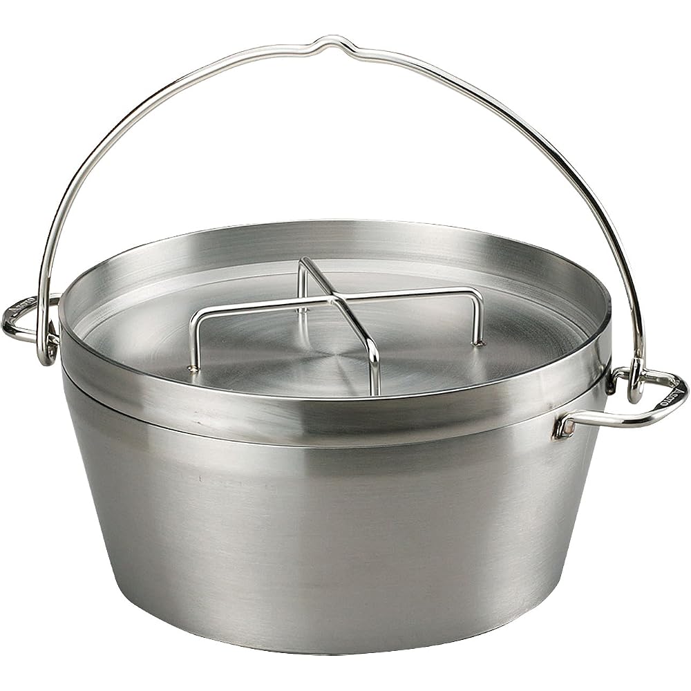 SOTO Stainless Steel Dutch Oven 12 Inch Outdoor Cooking Pot Camping Cookware