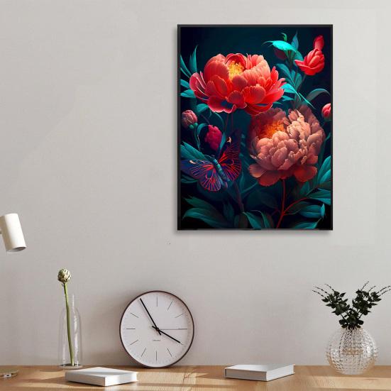 1 set Rose Flower Faux Diamond Painting Kit DIY Rhinestones Broderi Korsstygn Ritning Hemdekoration Faux Diamond Art Hantverksprojekt