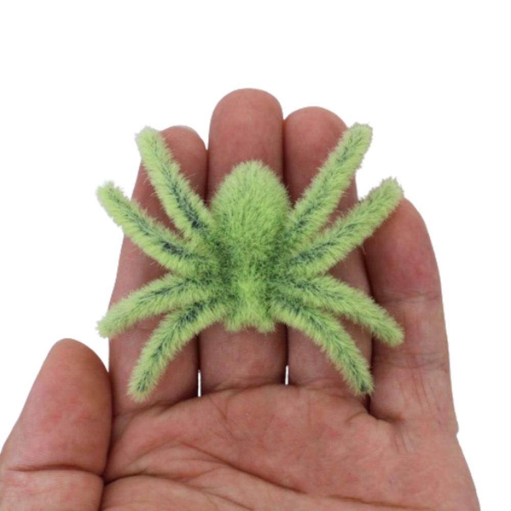 3D Halloween Plush Spider Realistic Artificial Spider Flocking Black Spider  Party Prop