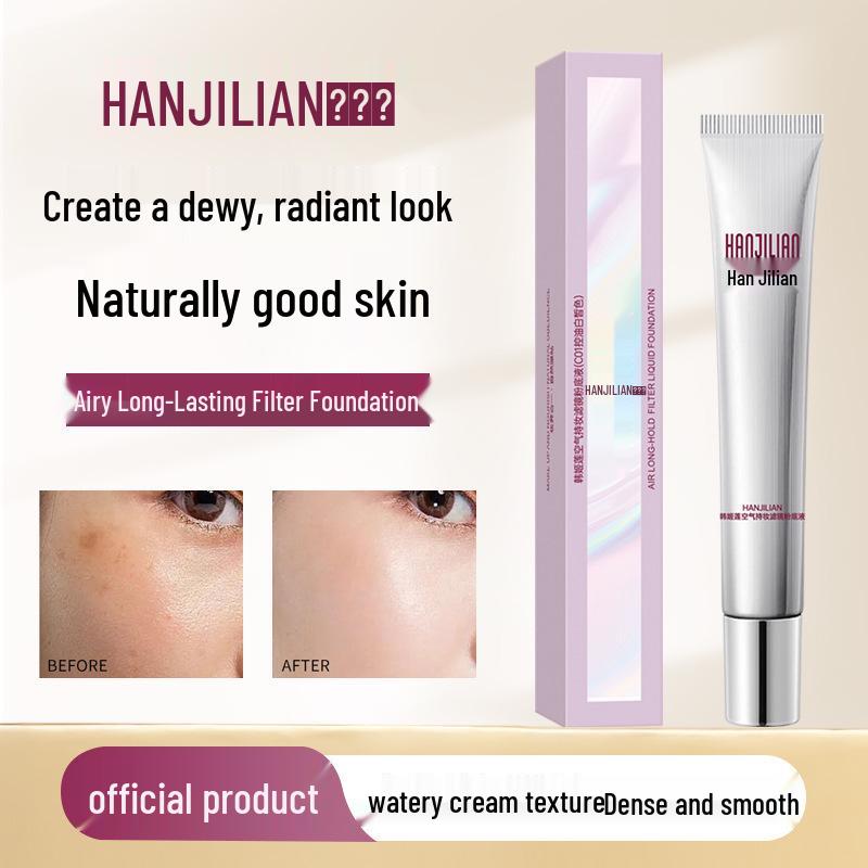 Douyin Korean Ji Lian 1101 Air-Holding Long-Lasting Foundation Concealer - Brightening, Nourishing, Natural, and Clear.