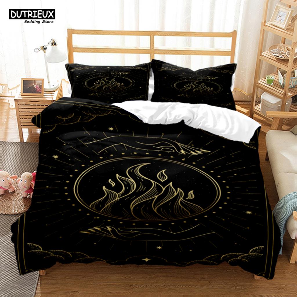 

Comforter Mysterious Pattern Digital Print Polyester Bedding Sets Child Boys For Teens Comforter Bedding Sets Comforter (quilt)-EU Single(135*200cm)3pcs
