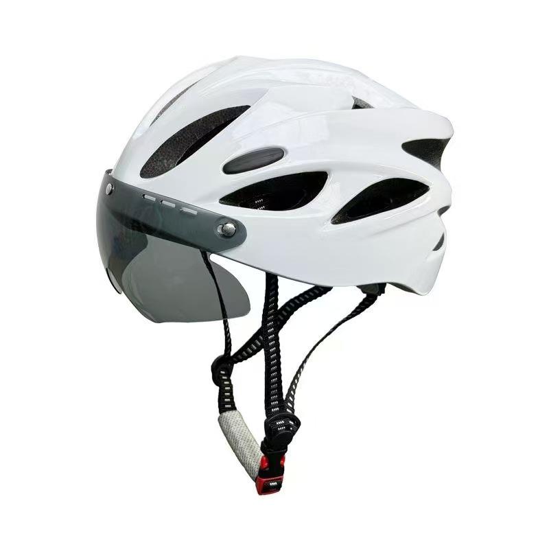 Unisex Adjustable Safety Helmet with Magnetic Windproof Goggles - One-piece Design