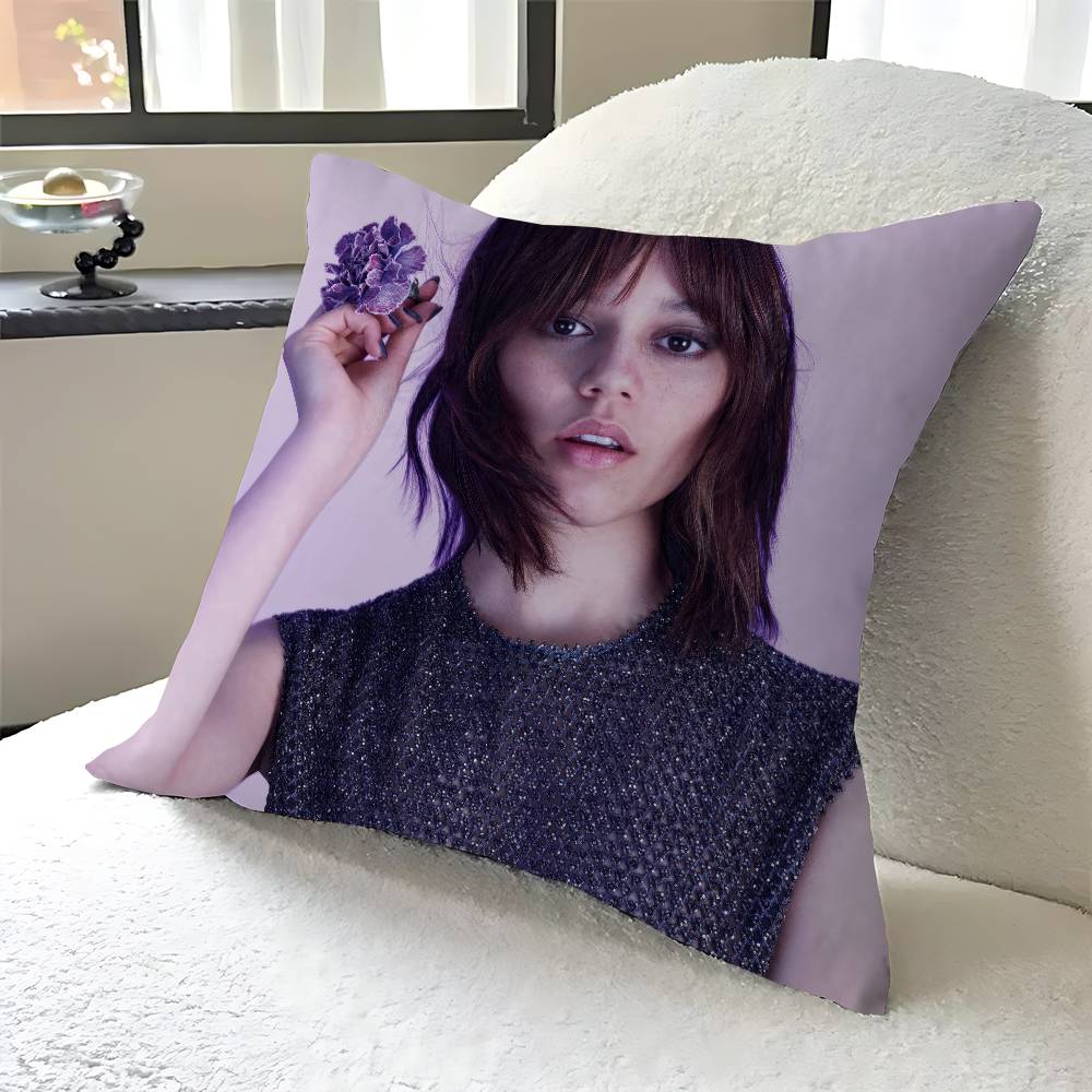 

Star J-Jenna Ortega Cushion Cover Pillow Cover Decor Pillowcase Printed Cushion Case For Couch 12x12Inch