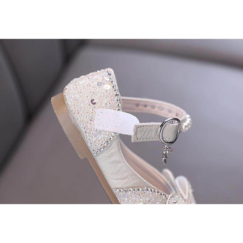 Autumn new style ladylike baby girl girls' princess rhinestone flat shoes, leather shoes, dance performance shoes