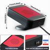 Portable 200W 12V Car Heater, 2-in-1 Heat/Cool, 360° Rotating Base (Red)