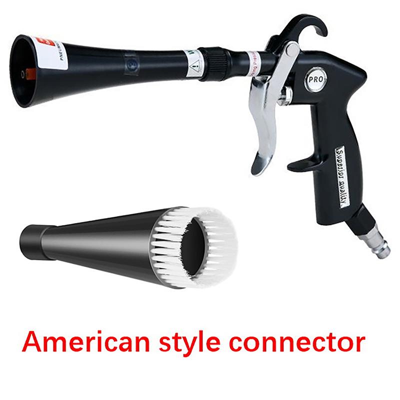 2 In 1 Air Blow Car Wash Gun With 2 Nozzles Efficient Dry Cleaning Gun High Pressure Tornado Dust Blowing Gun Professional