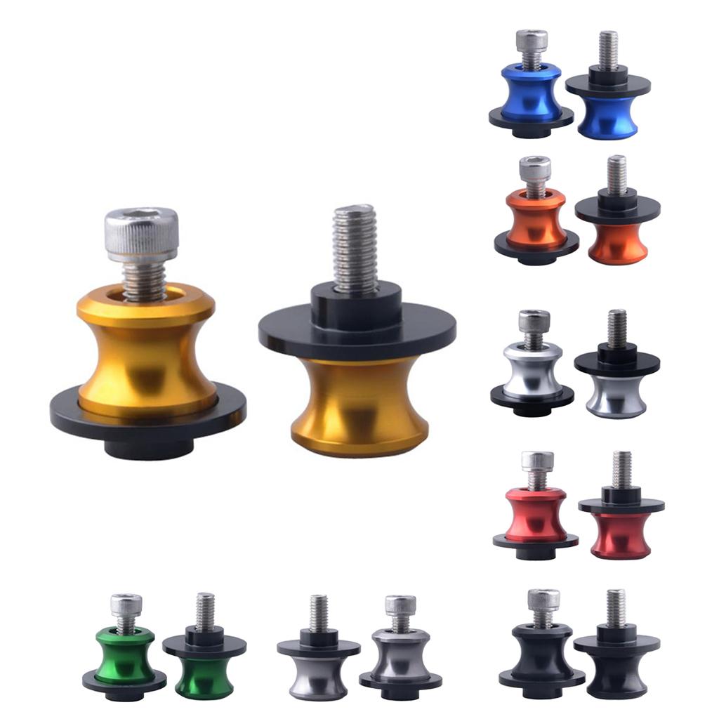 M8 Swing Upper Arm Sliders Spools Stand for GSXR600 GSXR750 GSXR1000 - Golden