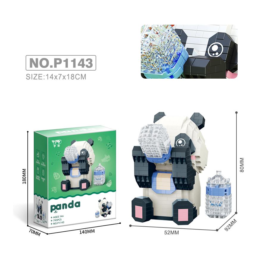 

Miniso Cute Panda Models Small Particle Building Blocks Micro Blocks Puzzle Assembling Toys DIY Animals Kids Toys No box